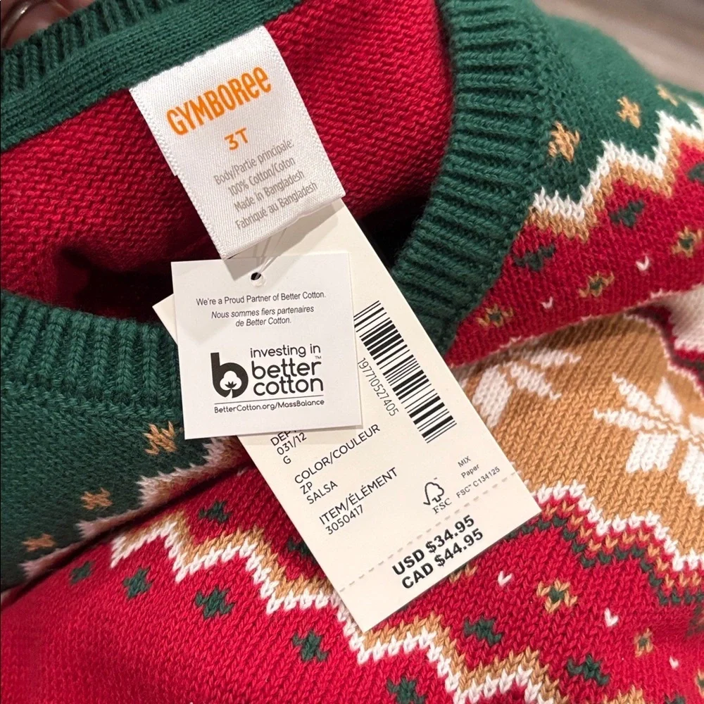Gymboree Fair Isle Holiday Christmas Vest 3t NEW